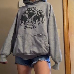 distressed and oversized vintage graphic hoodie